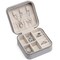 Travel Jewelry Box, Small Jewelry Travel Organizer Case Valentine's Gift for Girls-Women - Grey